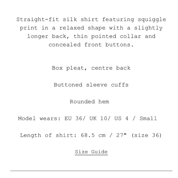 …and other stories Squiggle Print Silk Shirt in orange - Picture 6 of 7